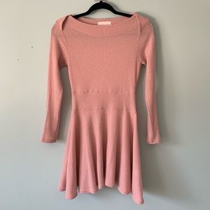 Darling Pink Sweater Dress